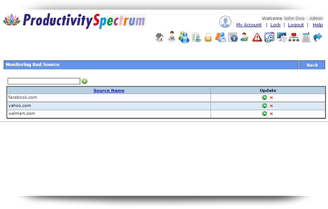Web Monitoring Source Configuration